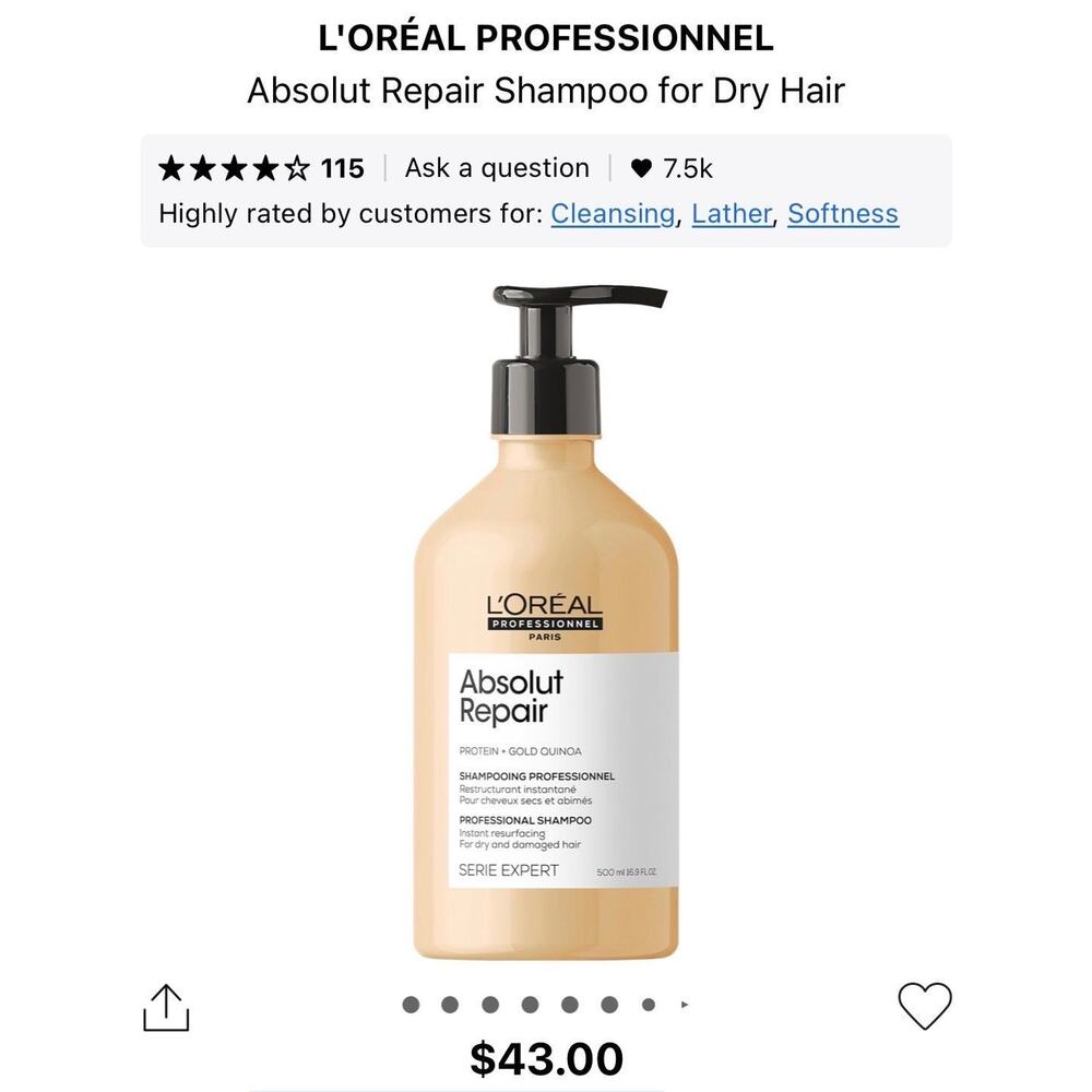 L'Oréal Professional Line Absolut Repair Shampoo